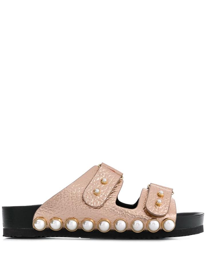 Suecomma Bonnie Cabochon-embellished Sandals - Gold