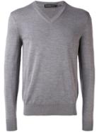 Alexander Mcqueen - Skull Insert Jumper - Men - Wool - L, Grey, Wool