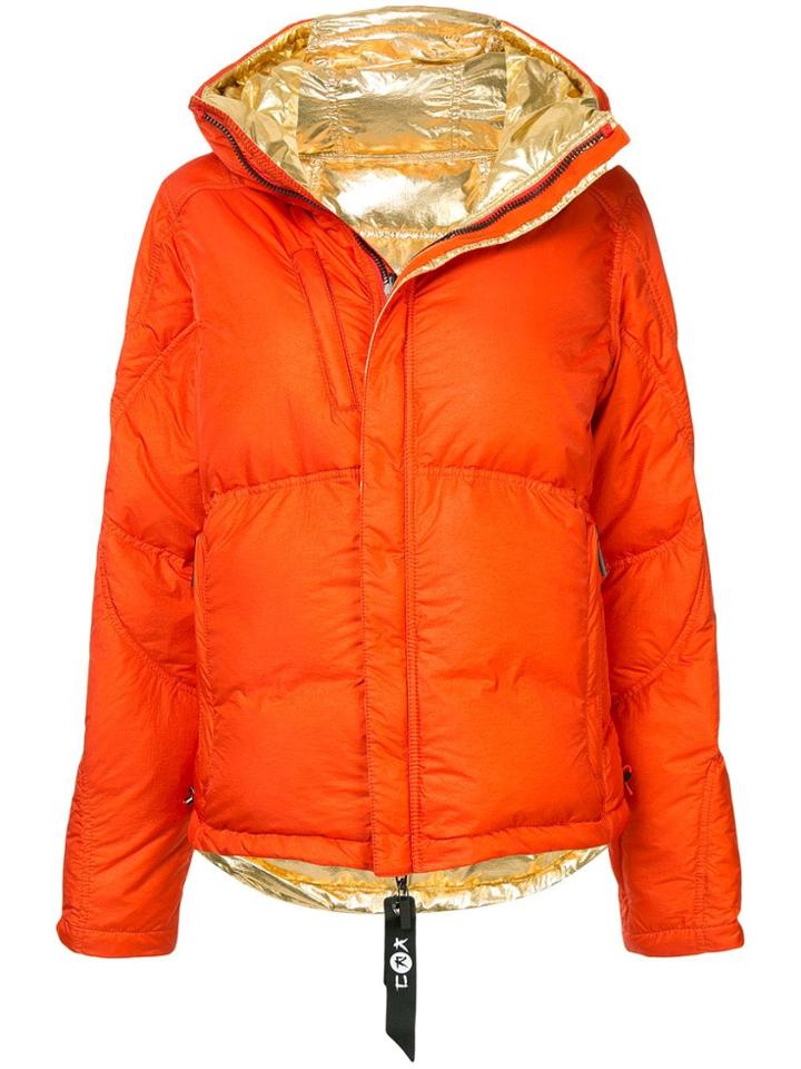 Kru Reversible Puffer Jacket - Orange