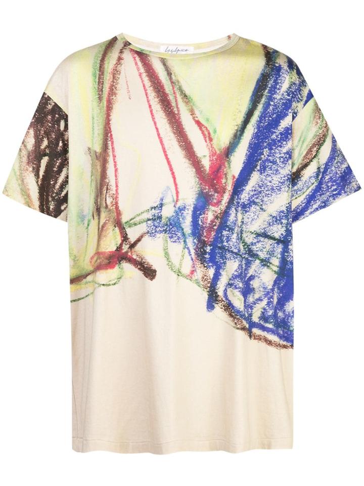 Yohji Yamamoto Oversized Printed T-shirt - Neutrals
