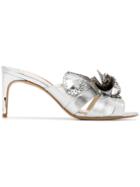 Sophia Webster Soleil Metallic Mules - Grey