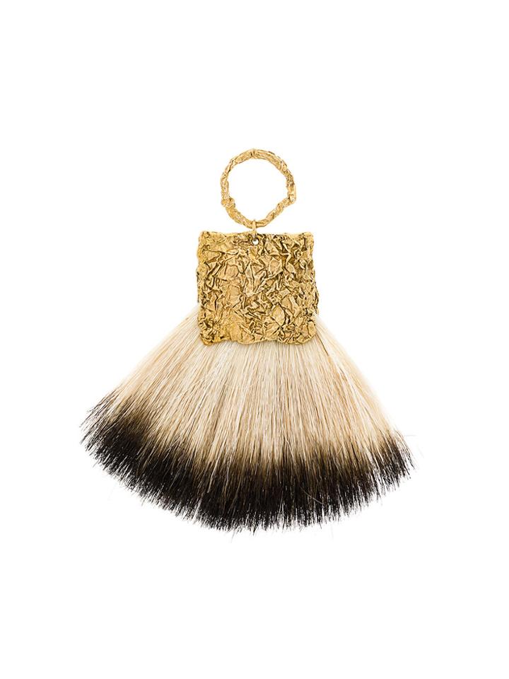 Niza Huang Circle Fan Earrings - Nude & Neutrals