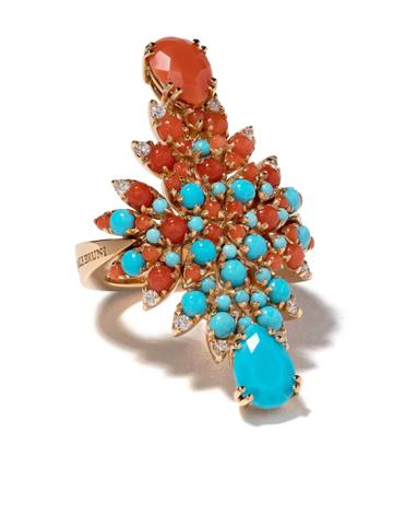 Pasquale Bruni 18kt Yellow Gold Ghirlanda Diamond And Gemstone Ring