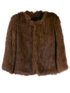 Yves Salomon Short Fur Jacket - Brown