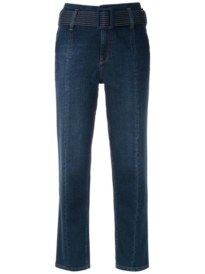 Le Lis Blanc Calça Paula Straight Cinto - Blue