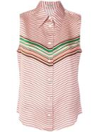 Miu Miu Striped Design Blouse - Pink