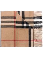 Burberry Iconic Checked Cashmere Scarf - Brown