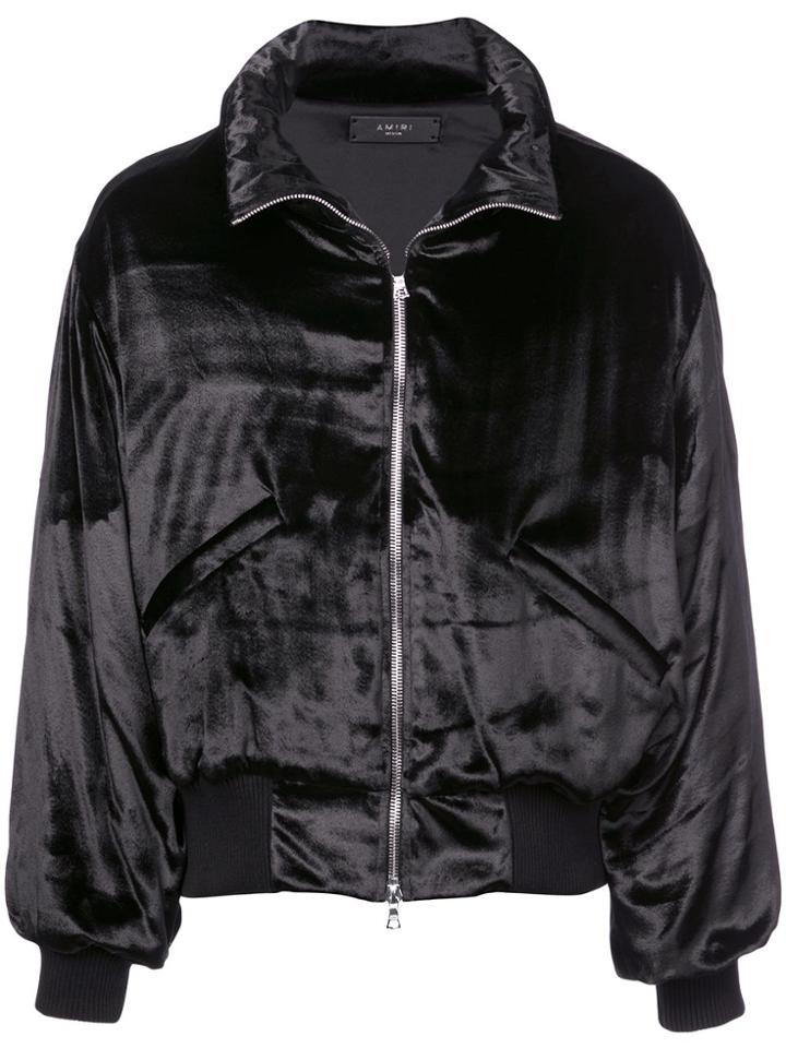 Amiri High Neck Bomber Jacket - Black