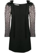 Valentino Sequined Puff-sleeve Mini Dress - Black