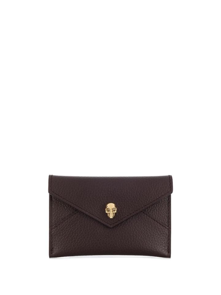 Alexander Mcqueen Skull Envelope Card Holder - Red