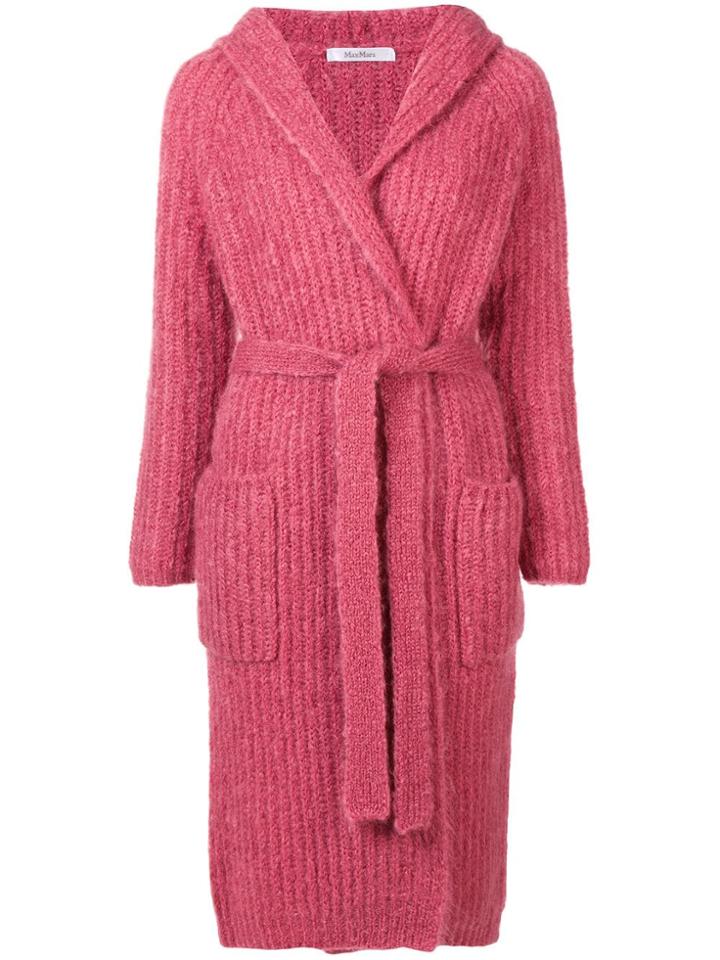 Max Mara Ribbed Cardigan - Pink & Purple