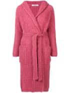 Max Mara Ribbed Cardigan - Pink & Purple