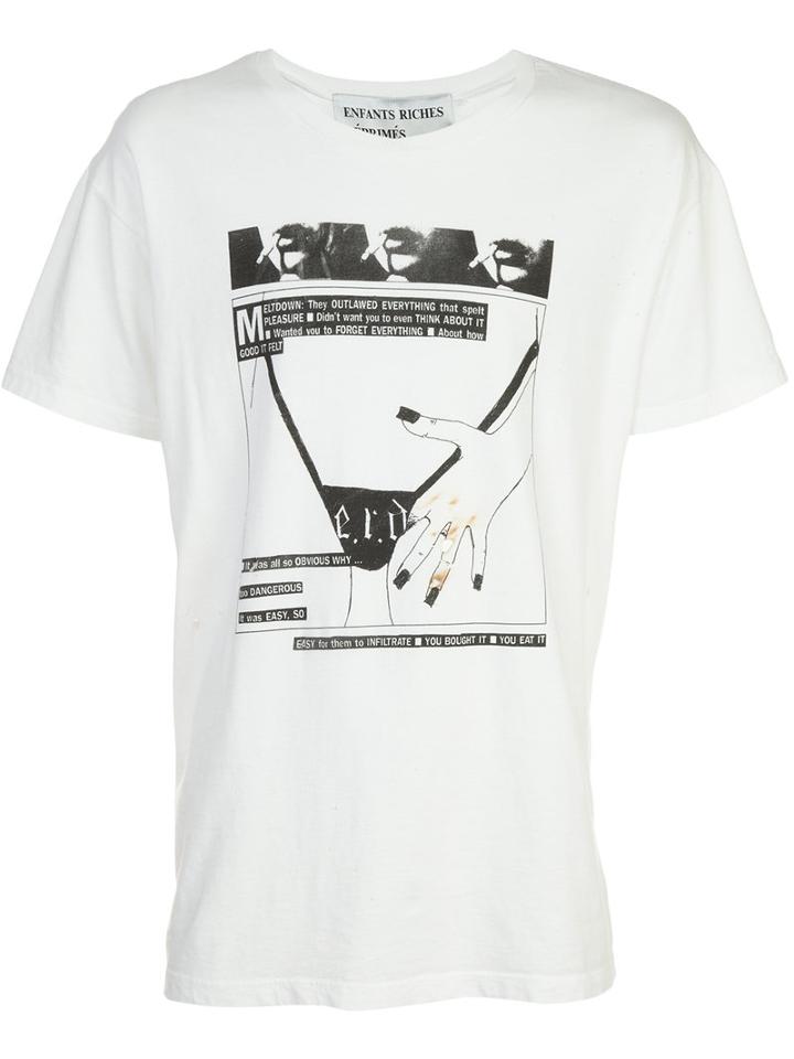 Enfants Riches Deprimes - Printed T-shirt - Unisex - Cotton - Xl, White, Cotton
