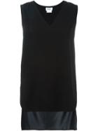 Dkny High Low Hem Tank Top, Women's, Size: Small, Black, Triacetate/polyester/spandex/elastane/polyester