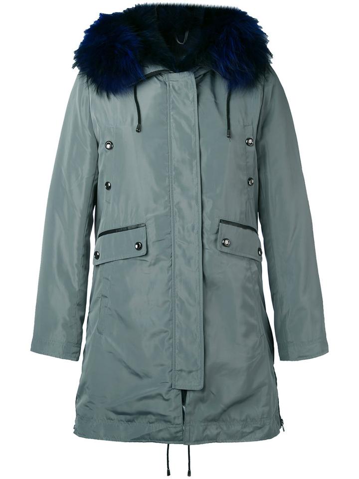 Liska - Trim Parka - Women - Nylon/racoon Fur - M, Green, Nylon/racoon Fur