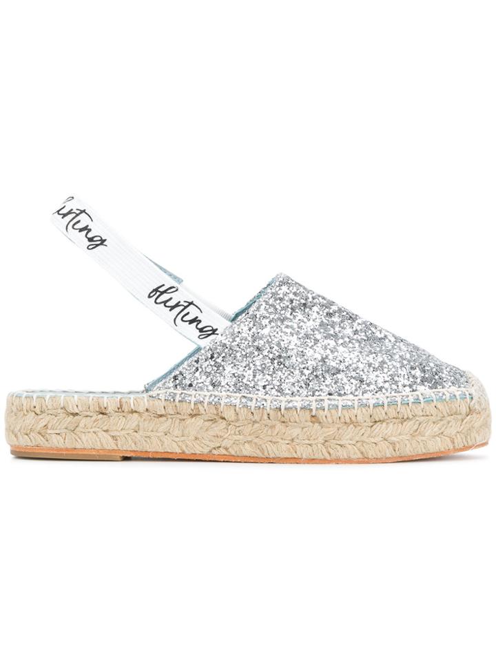 Chiara Ferragni Sequin Embellished Espadrilles - Metallic