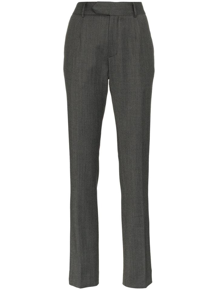 Matthew Adams Dolan High-waisted Slim Trousers - Grey