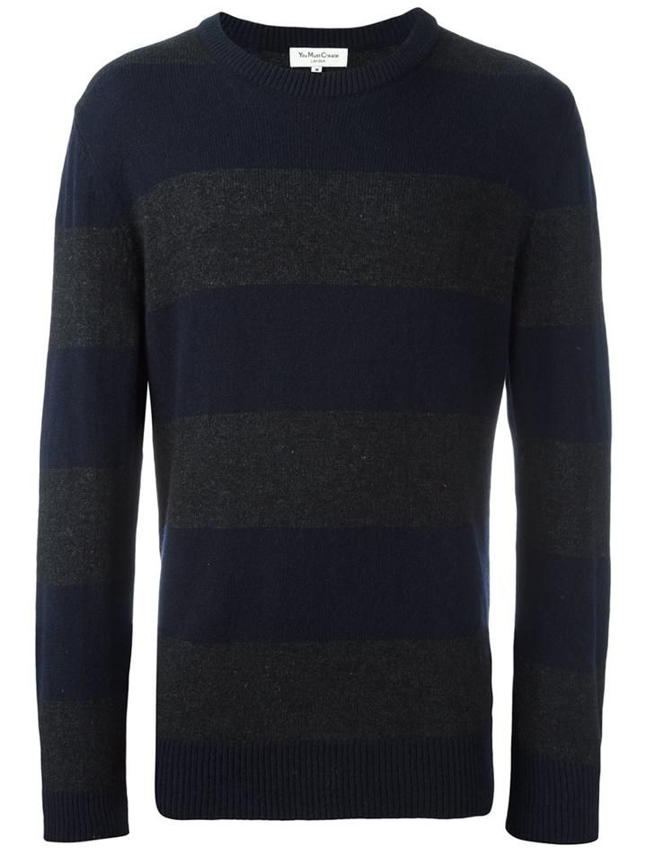 Ymc Striped Crew Neck Sweater