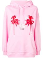 Msgm Palm Tree Hoodie - Pink