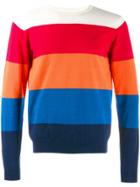 Sun 68 Block Stripes Jumper - Red