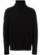 Ami Alexandre Mattiussi Oversized Turtleneck Sweater, Men's, Size: Xs, Black, Nylon/wool/alpaca