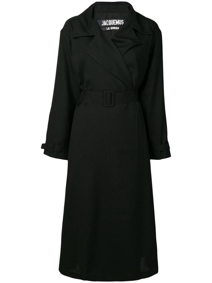 Jacquemus Belted Trench Coat - Black