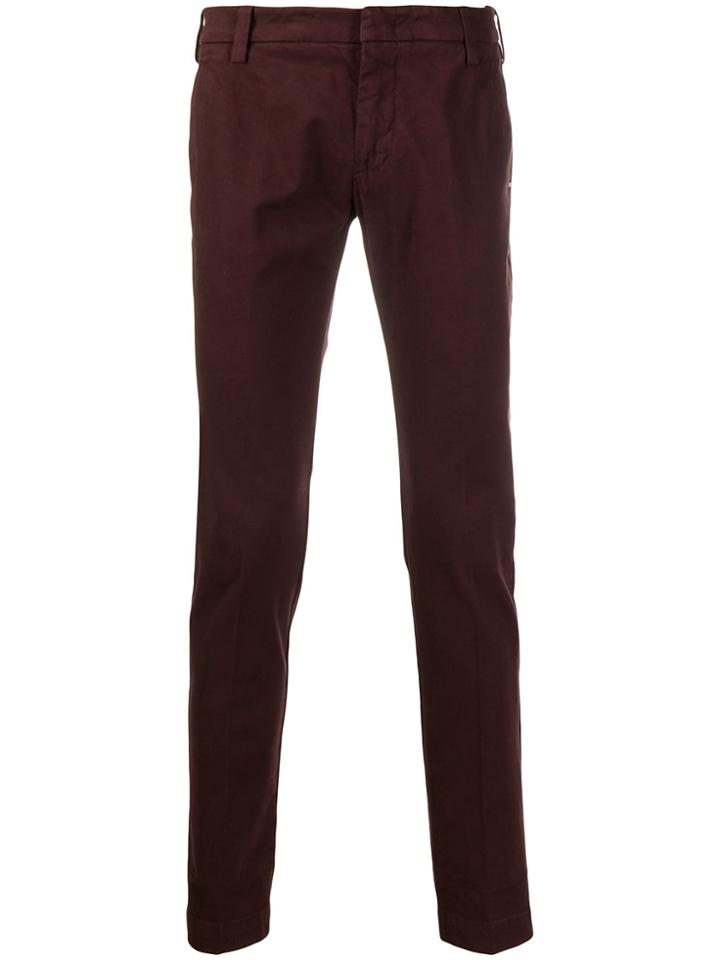 Entre Amis Slim-fit Chino Trousers - Red
