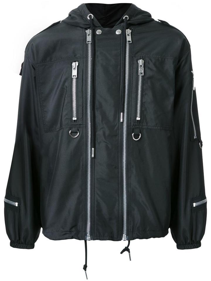 99% Is Zipped Hooded Jacket, Men's, Size: 2, Black, Polyester