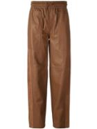 Joseph Loose-fit Straight Trousers, Women's, Size: 36, Brown, Lamb Skin