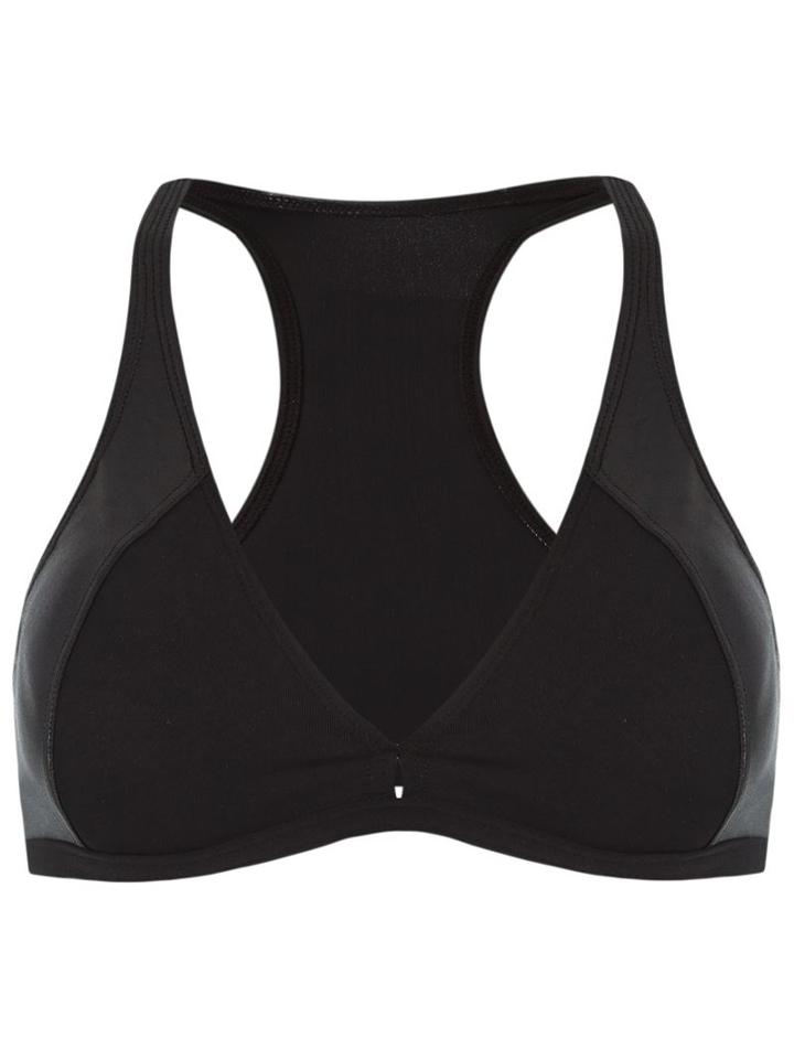 Lygia & Nanny Scoop Neck Panelled Top, Women's, Size: 40, Black, Polyamide/spandex/elastane