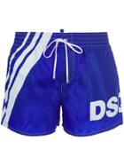 Dsquared2 Dsq Logo Printed Swim Shorts - Blue