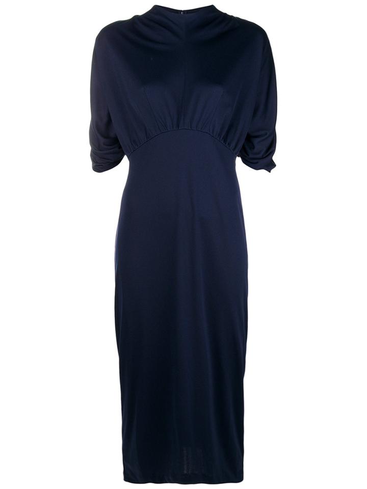 Prada Ruched Waist Dress - Blue
