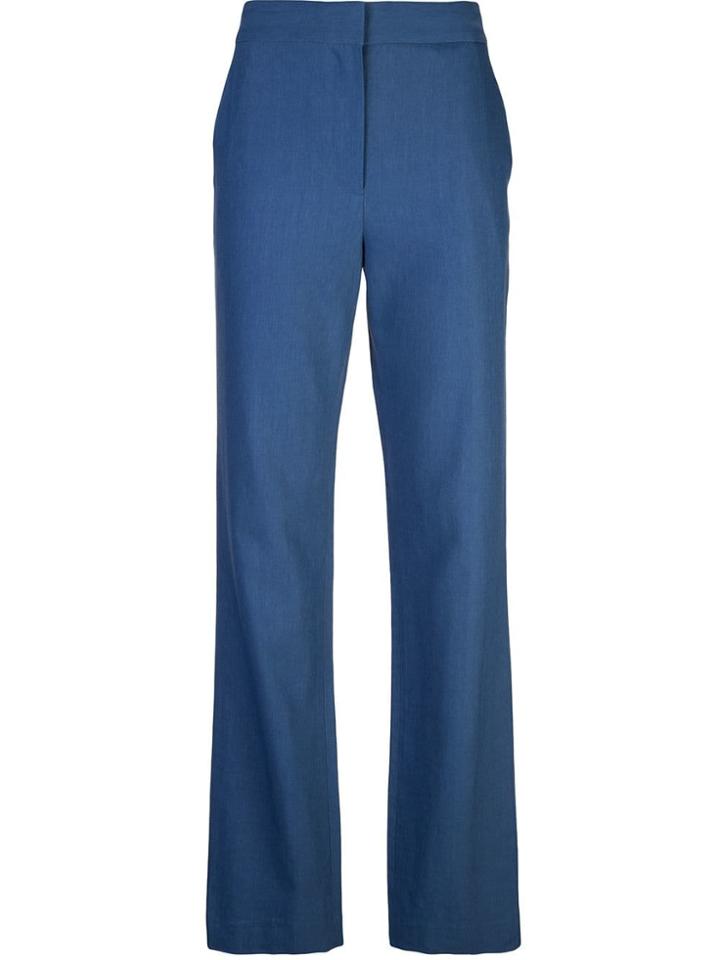 Tibi Jamie Bootcut Trousers - Blue