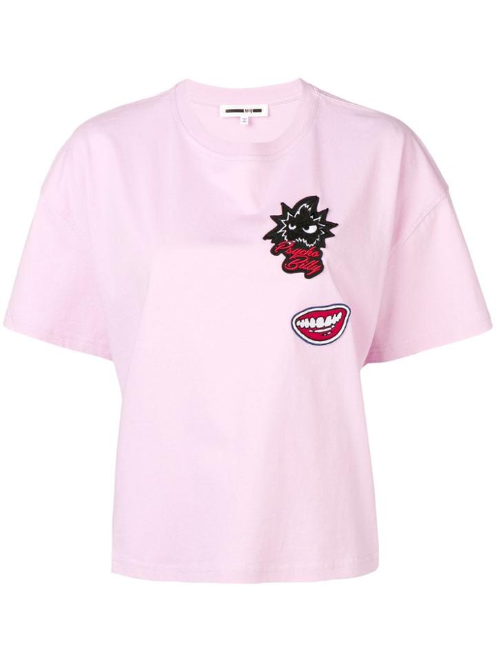 Mcq Alexander Mcqueen Chest Print T-shirt - Pink