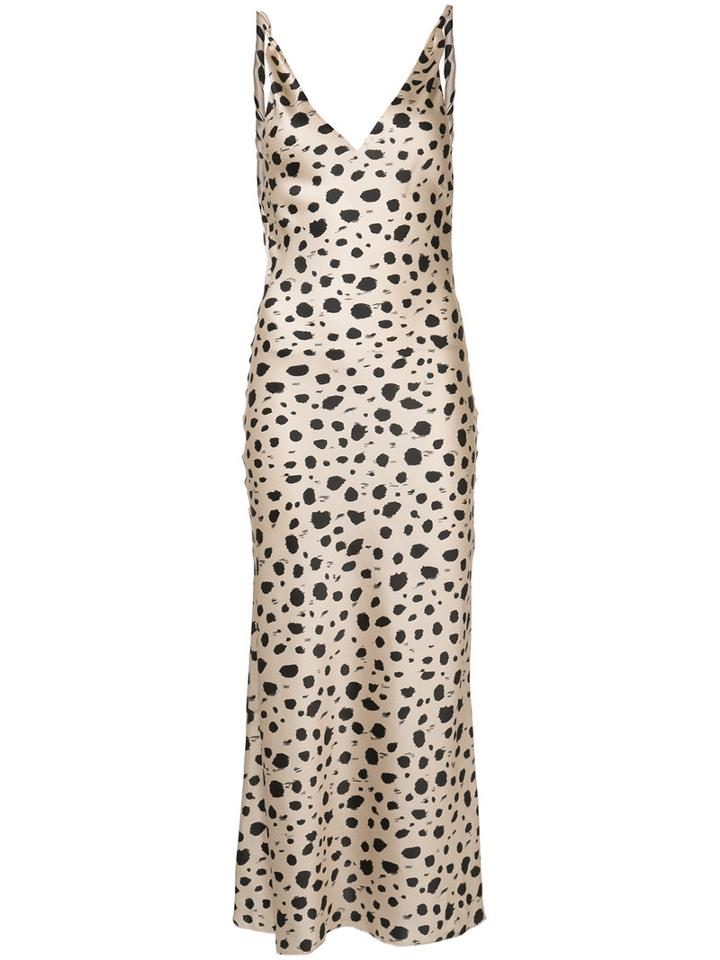 Attico - Dotted Dress - Women - Silk - 3, Nude/neutrals, Silk