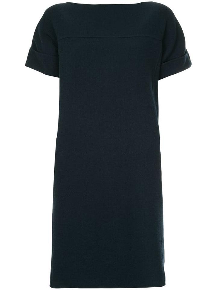Oscar De La Renta Tie Back Shift Dress - Blue