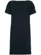 Oscar De La Renta Tie Back Shift Dress - Blue