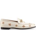Gucci Gucci Jordaan Embroidered Leather Loafer - White