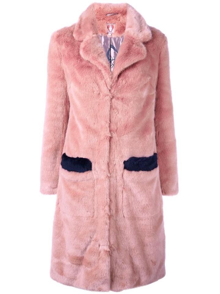 Shrimps 'claude' Coat, Women's, Size: 10, Pink/purple, Modacrylic/polyester/acetate/viscose