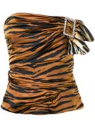 Alexandre Vauthier Tiger Print Top - Neutrals
