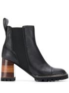 See By Chloé Eileen Block Heel Boots - Black