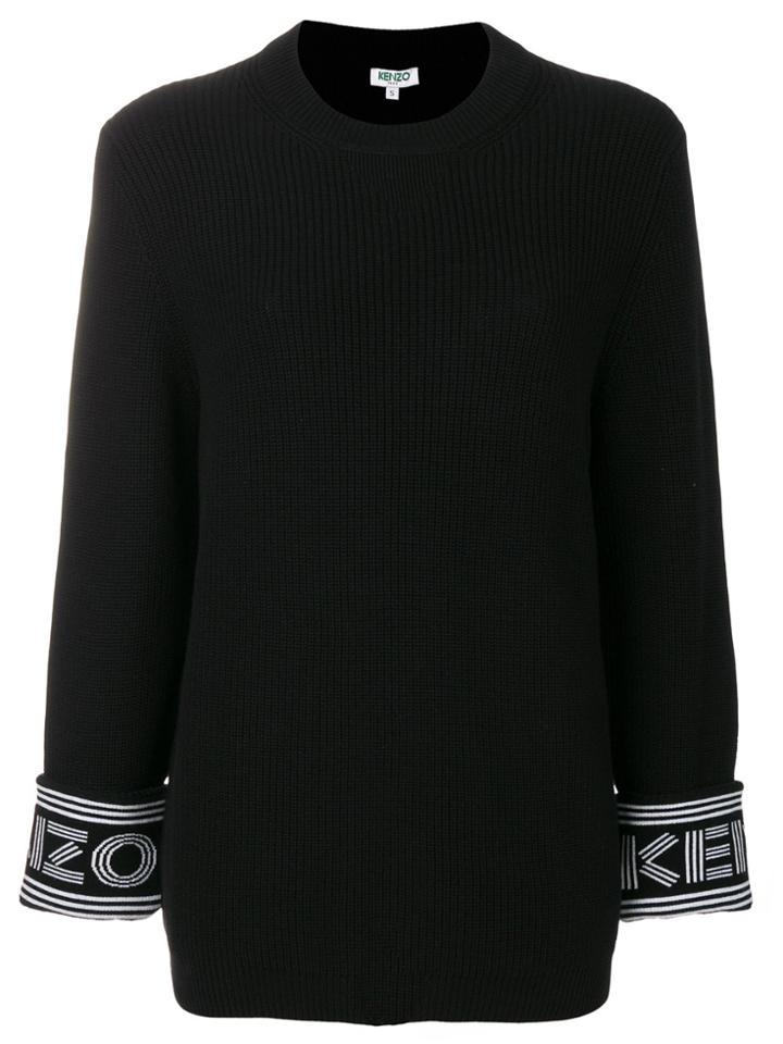 Kenzo Logo Ribbed Pullover - Black