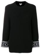 Kenzo Logo Ribbed Pullover - Black