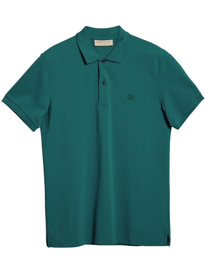 Burberry Pique Polo Shirt - Green