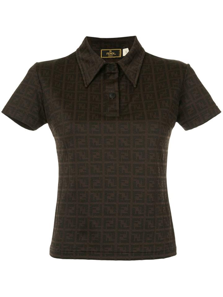 Fendi Vintage Short Sleeve Top - Brown