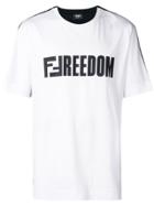 Fendi Two Tone Printed T-shirt - White
