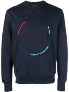 Ps By Paul Smith Logo Embroidered Sweatshirt - Blue