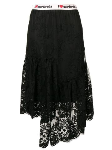 Guardaroba Asymmetric Hem Skirt - Black