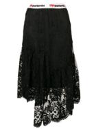 Guardaroba Asymmetric Hem Skirt - Black
