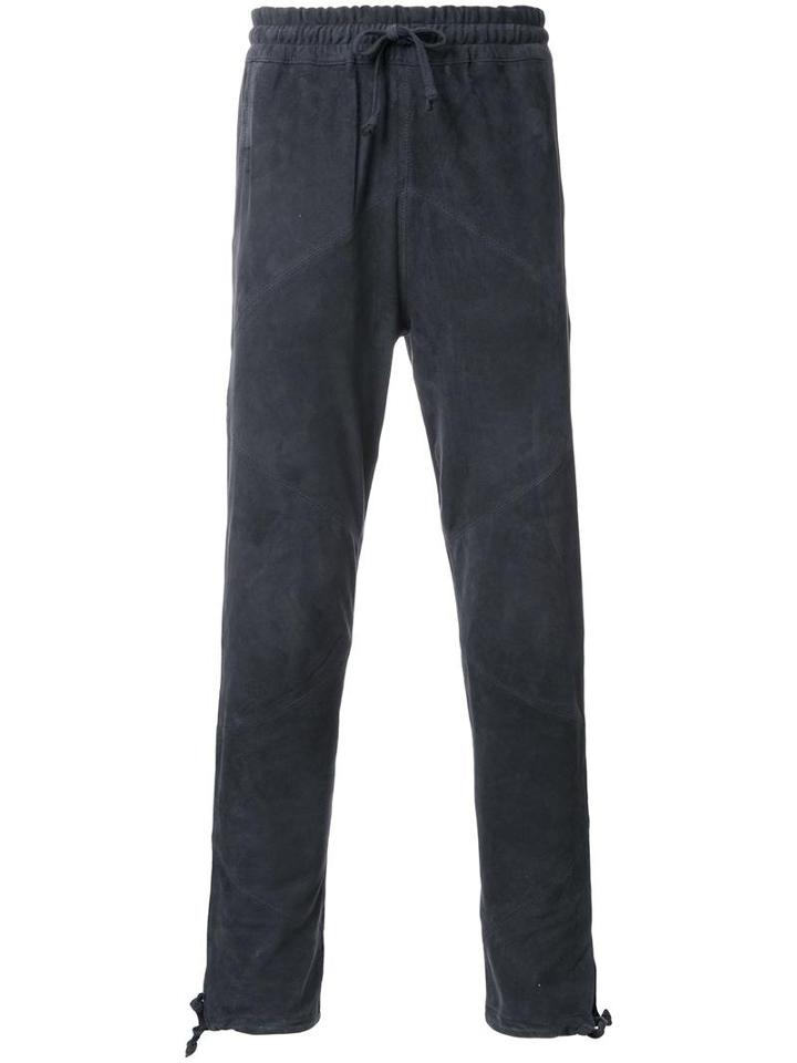 Marea Erre Drawstring Tapered Trousers, Men's, Size: Large, Black, Goat Skin